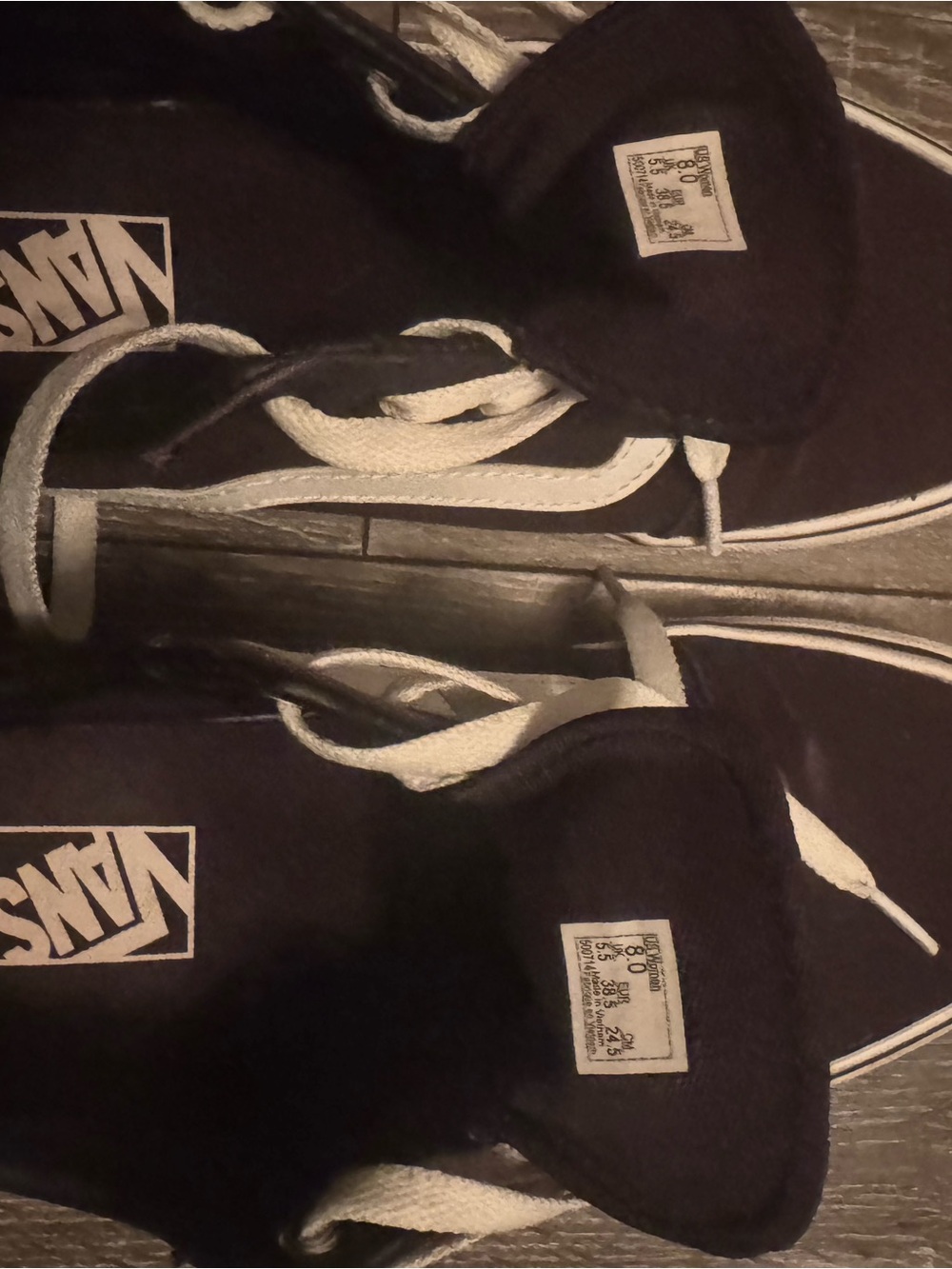 Vans Black Low-Top Sneakers with White Side Stripe - Picture 3 of 4